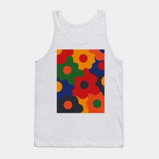 Retro Egg Flowers - True Autumn Seasonal Color Palette Tank Top